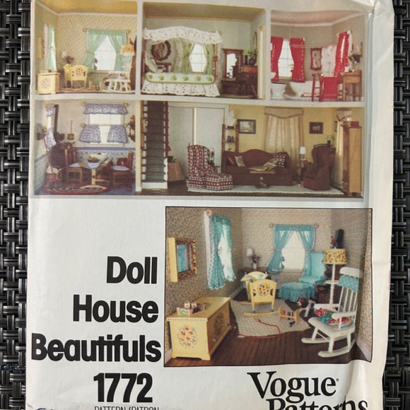 THREE Vintage Dollhouse Decor & Furniture Patterns VOGUE McCalls Simplicity NOS! - Picture 6 of 8